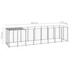 vidaXL Dog Kennel Silver 4.84 m&sup2; Steel