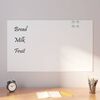 vidaXL Wall-mounted Magnetic Board White 100x60 cm Tempered Glass