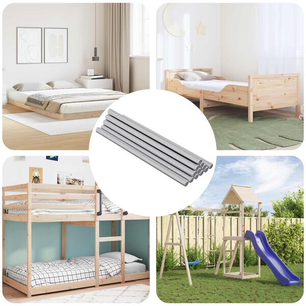 vidaXL Threaded Rod 12 pcs Silver 6 x 120 mm Steel