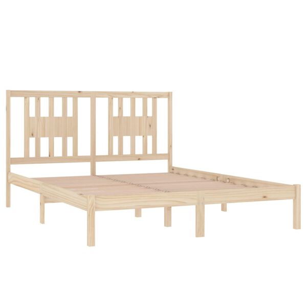 vidaXL Bed Frame without Mattress Solid Wood 160x200 cm (810027+818680)