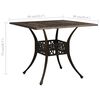 vidaXL Garden Table Bronze 90x90x73 cm Cast Aluminium