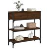 vidaXL Console Table Brown Oak 72.5x25x75 cm Engineered Wood