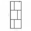 vidaXL Walk-in Shower Wall with Tempered Glass Black 80x195 cm