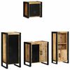 vidaXL Bathroom Furniture Set with Shelf 4 pcs Brown Solid Mango Wood