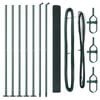 vidaXL Welded Wire Fence with Concrete Base 10 x 1.6 m Green Mesh