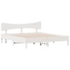 vidaXL Bed Frame without Mattress White 180x200 cm Super King Solid Wood Pine