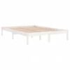 vidaXL Bed Frame without Mattress White 120x200 cm Solid Wood