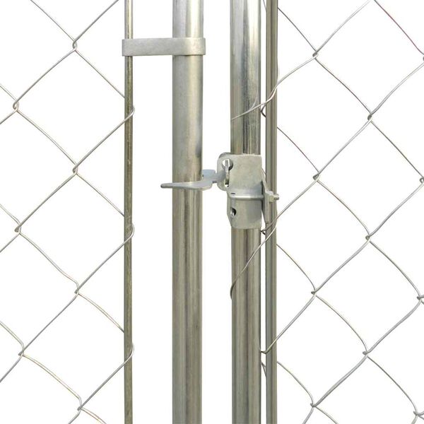 vidaXL Dog Kennels Silver 192 x 192 x 195 cm Galvanised steel
