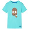 Kids' T-shirt with Short Sleeves Aqua 104