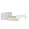 vidaXL Bed Frame without Mattress White Solid Wood Pine 200x200 cm