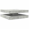 vidaXL Coffee Table 360-Degree Rotatable Concrete Grey 90x90x34.5 cm