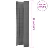 vidaXL Double-Sided Garden Fence PVC 90x500 cm Grey