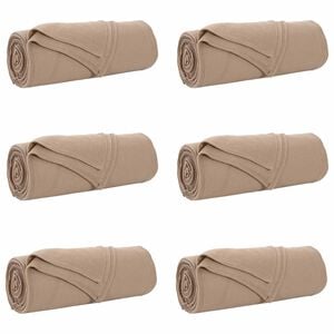 vidaXL Throw Blankets 6 pcs Camel 350 x 270 cm 8.09 kg Fleece