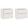 vidaXL Bedside Cabinet | Set of 2 | White | Solid pine wood | Standard | Storage