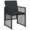 vidaXL Garden Dining Set 5 pcs Black Poly Rattan