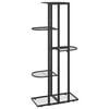 vidaXL 5-Floor Flower Stand 43x22x98 cm Black Metal