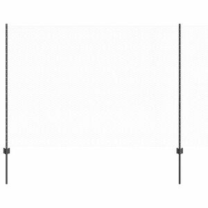vidaXL Hexagonal Fence with Post 25 x 1.6 m PVC-Coated Steel Grey Mesh