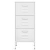 vidaXL Storage Cabinet White 42.5x35x101.5 cm Steel