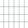 vidaXL Fence with Post Green 0.4 x 25 m Steel and PVC