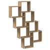 vidaXL Wall Cube Shelf Artisan Oak 90x15x119.5 cm Engineered Wood