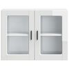 vidaXL Kitchen Wall Cabinet with Glass Door Porto High Gloss White