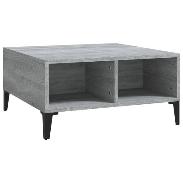 vidaXL Coffee Table Grey Sonoma 60x60x30 cm Engineered Wood