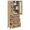 vidaXL Highboard with Drawer 2 pcs Artisan Oak Engineered Wood