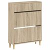 vidaXL Shoe Cabinet ARNHEM 78 x 24 x 103 cm Engineered Wood Sonoma Oak