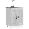 vidaXL Sink Base Cabinet Kalmar Concrete Grey 60x46x81.5 cm Engineered Wood