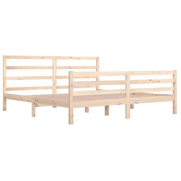 vidaXL Bed Frame without Mattress Solid Wood Pine 200x200 cm