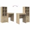 vidaXL Desk with Drawer 2 pcs Sonoma Oak