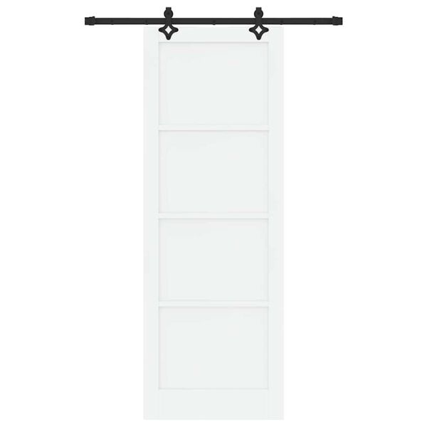 vidaXL Sliding Door ORKDAL White 83 x 232 cm Solid Pine Wood