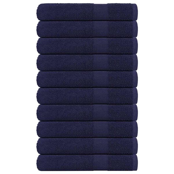 vidaXL Towels "FROGN" 10 pcs Navy Blue 100x200 cm 360 gsm