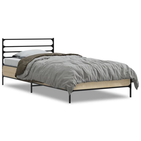 vidaXL Bed Frame without Mattress Sonoma Oak 90x200 cm