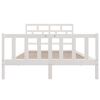 vidaXL Bed Frame without Mattress White Solid Wood 140x200 cm (810083+814195)