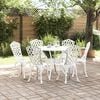 vidaXL Garden Dining Set 7 pcs White Aluminium