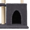 vidaXL Cat Tree with Sisal Scratching Posts Dark Grey 83.5 cm