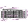 vidaXL Outdoor Dog Kennel with Roof Steel 12.9 m&sup2;