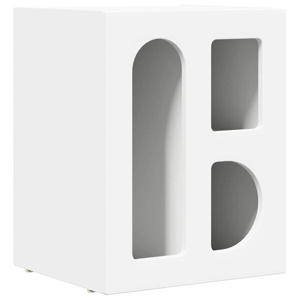 vidaXL Bedside Table White 40 x 35 x 50 cm Engineered Wood