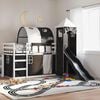 vidaXL Bunk Bed without Mattress with Slide White and Black 90x200 cm