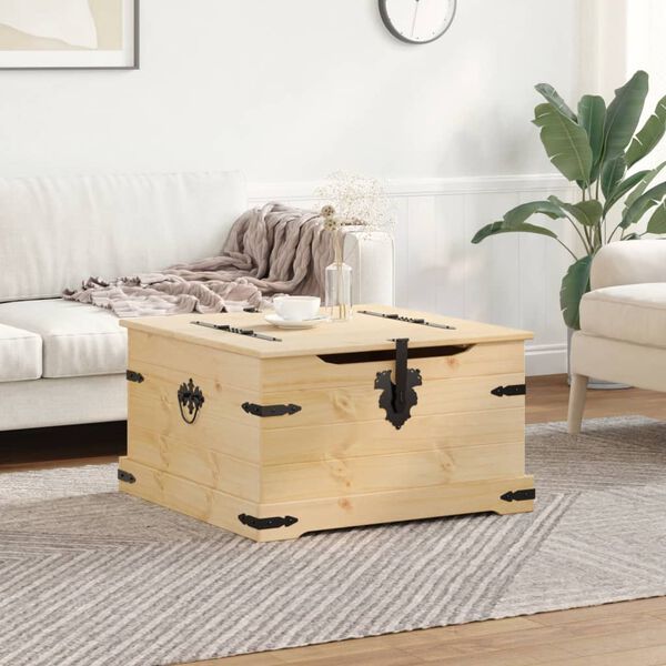 vidaXL Storage Box Corona 78x78x45 cm Solid Wood Pine