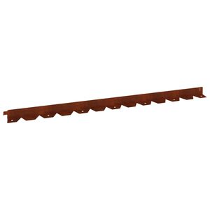 vidaXL Lawn Edging 10 pcs 102 x 4 x 4 cm Steel Rusty