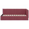 vidaXL Corner Bed Frame with Headboard Wine Red 90 cm x 190 cm Velvet