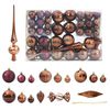 vidaXL Christmas Baubles 98 pcs Brown &Oslash;3/4/6 cm