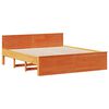 vidaXL Bookcase Bed without Mattress Wax Brown 140x190 cm Solid Wood Pine