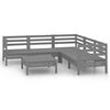 vidaXL 6 Piece Garden Lounge Set Solid Wood Pine Grey