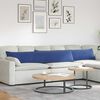vidaXL Sofa Pillows 2 pcs Police Blue 200 x 40 cm Corduroy Fabric