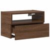 vidaXL Wall-mounted Bedside Cabinet Brown Oak 45x26x28.5 cm