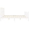 vidaXL Bed Frame without Mattress White 200x200 cm Solid Wood Pine