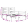 vidaXL Bed Frame without Mattress White 120x200 cm Solid Wood